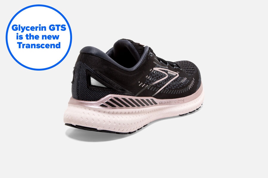 Brooks Glycerin GTS 19 Road Running Shoes - Womens - Black/Pink - NE7918034